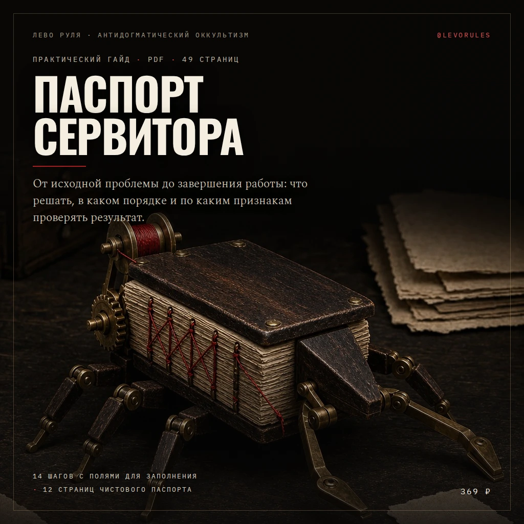 Обложка практического гайда «Паспорт сервитора»